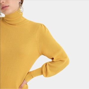 Jcrew Balloon Sleeve Turtleneck Sweater 